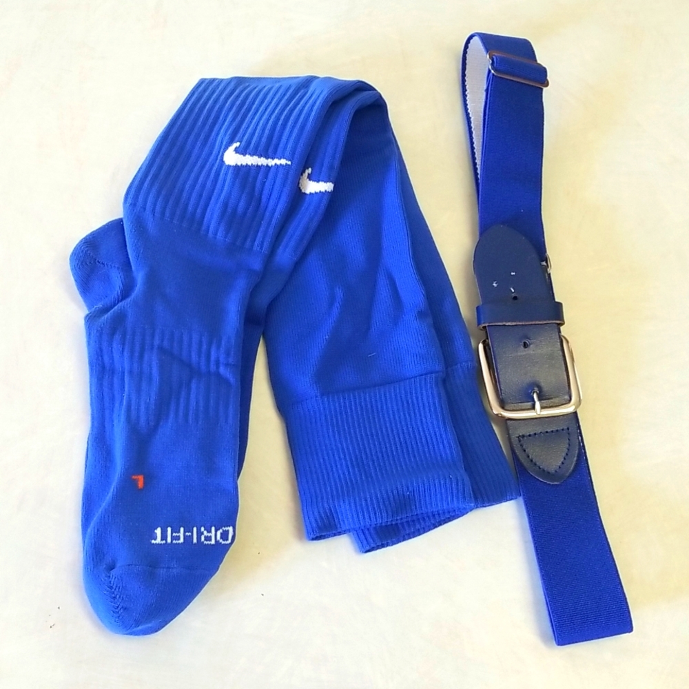 Nike Dri-Fit tall baseball socks & Champro baseball belt